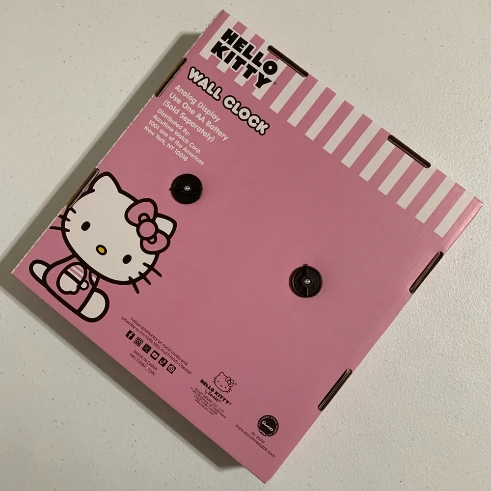 Hello Kitty by Sanrio Analog Wall Clock-New in Box